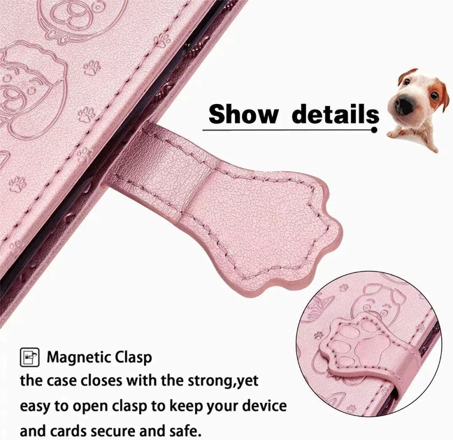Чехол Embossed Cat and Dog для Xiaomi Redmi 8A книжка кожа PU Rose-Gold - Фото 7 Чехол Embossed Cat and Dog для Xiaomi Redmi 8A книжка кожа PU Rose-Gold - изображение 7