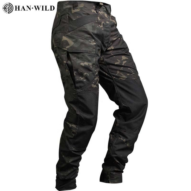 Тактичні військові штани HAN WILD Multicam Black з посиленими колінами M Multicam HWM701894 - зображення 2