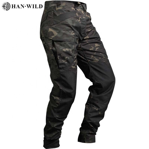 Тактичні військові штани HAN WILD Multicam Black з посиленими колінами 2XL Multicam HWM701894-3 - зображення 2