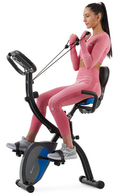 Велотренажер магнитный Hop-Sport HS-3010X Grix X-Bike с эспандерами ...