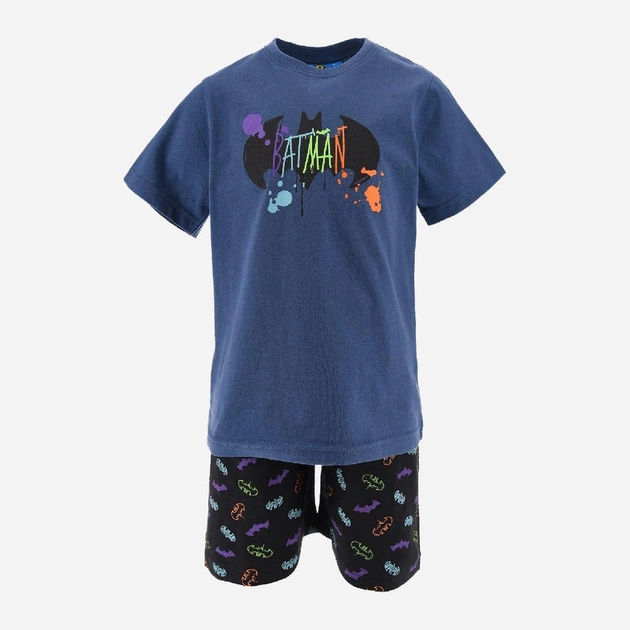 Акція на Піжама (футболка + шорти) для хлопчика Disney Batman EV2051 104-110 см Синя від Rozetka