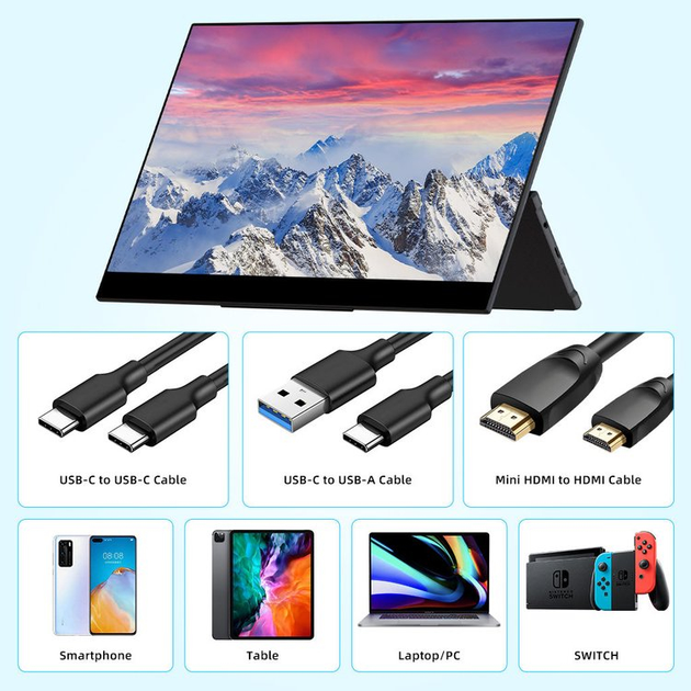 Портативный сенсорный монитор 15.6 GMK Xpanel 2 (4K-UHD) (3840*2160) (AS-102710) - изображение 4