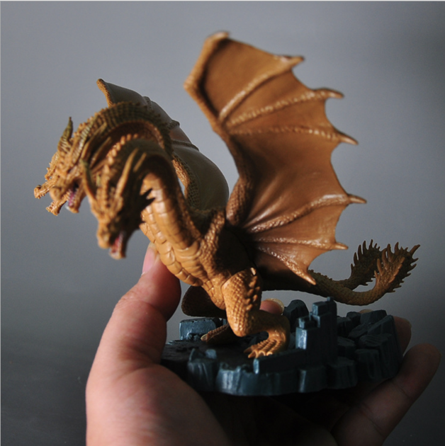 Годзиллы монстры набор из трех пластиковых фигур Godzilla monsters на подставке - изображение 5