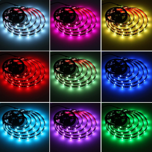 Светодиодная лента с пультом ДУ на батарейках Aijiaer RGB 60 LED Strip .