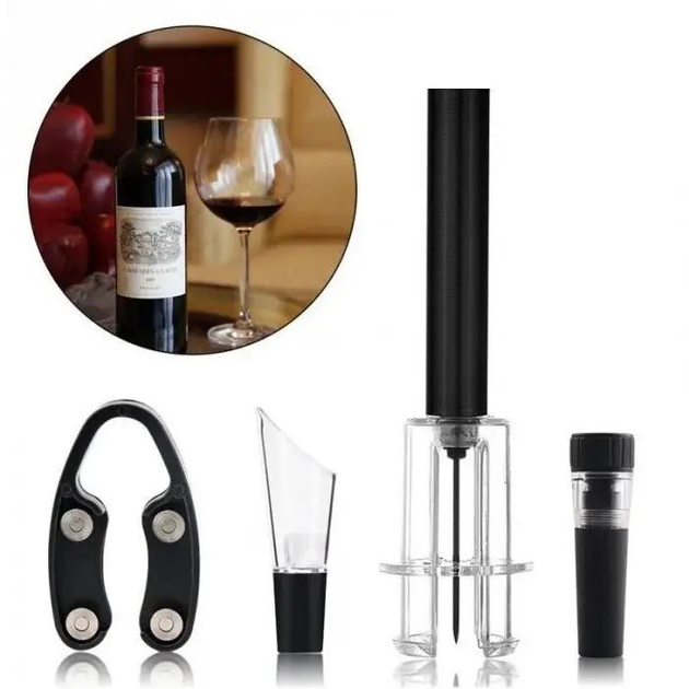 Винный комплексный набор с пневматическим штопором WINO POP нож ...