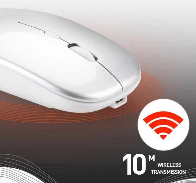 Компьютерная бесшумная USB беспроводная мышка Wireless 2.4 ГГц Mouse оптическая мышь на аккумуляторе (753346680) для пк/планшета (беспроводная мышь) Macaron Темно зеленый - изображение 7