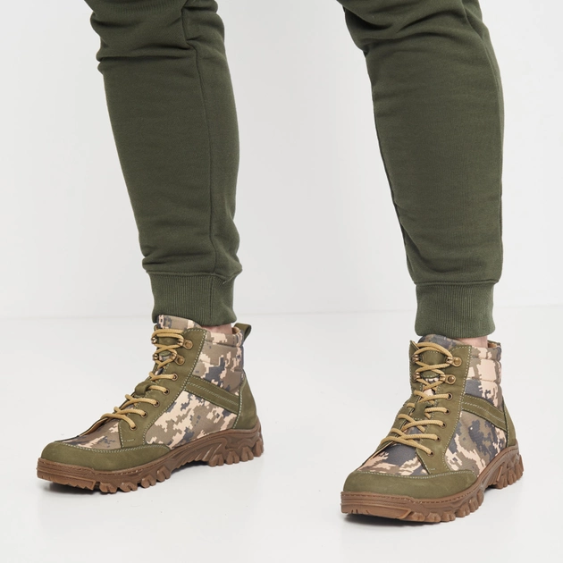 Чоловічі тактичні черевики Prime Shoes 526 Green Nubuck 03-526-70800 45 (30 см) Хакі пиксель (PS_2000000187181) - зображення 2