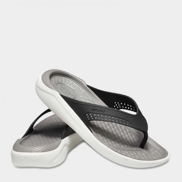 В'єтнамки Crocs LiteRide Flip 205182-05M-M11 45-46 (28 см) Black/Slate Grey - Фото 2 В'єтнамки Crocs LiteRide Flip 205182-05M-M11 45-46 (28 см) Black/Slate Grey - зображення 2