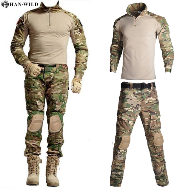 Тактичний військовий костюм HAN WILD G2 Multicam Убакс і Штани із Захистом колін XL Мультикам HWM00268 - зображення 1