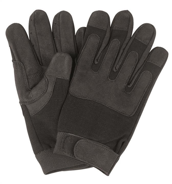 Тактичні рукавички полегшені чорні Mil Tec Німеччина M - зображення 1