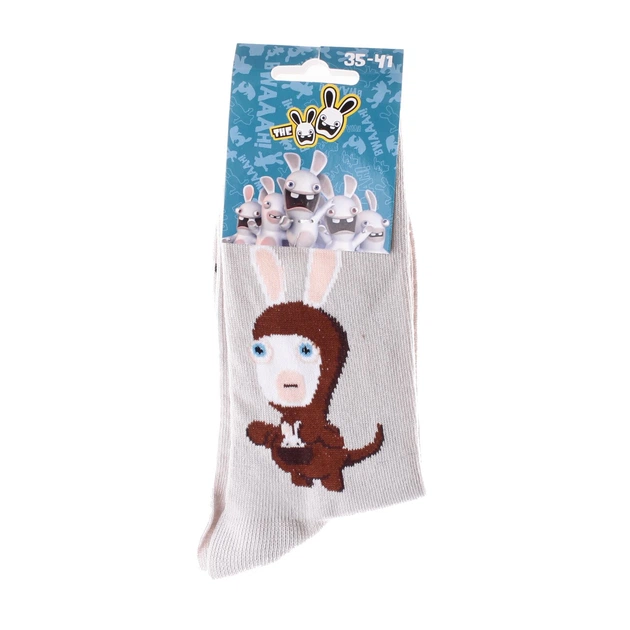 Носки Rabbids Invasion Rabbits In Kangaroo Costume 1-pack 35-41 gray 13849251-7 - изображение 2