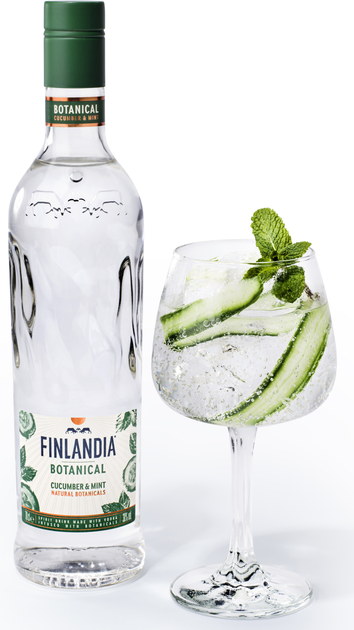 Алкогольний напій Finlandia Botanical Cucumber & Mint Огірок та м'ята 0.7 л 30% (5099873020067) - зображення 2