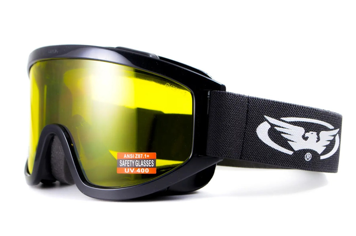 Защитные тактические маска очки Global Vision Wind-Shield (yellow) Anti-Fog, жёлтые - изображение 1