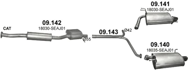 Труба POLMO Honda Accord 2.4i 16V (09.143)-(858773) (Polmo-09.143) - зображення 1