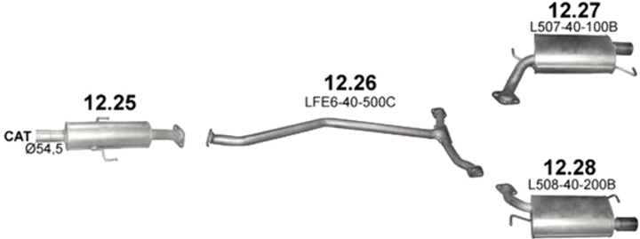 Глушник POLMO Mazda 6 (12.27)-(850318) (Polmo-12.27) - зображення 2