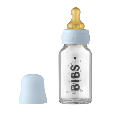 Скляна пляшка BIBS Baby Blue набір латексний 110 мл - Фото 1 Скляна пляшка BIBS Baby Blue набір латексний 110 мл - изображение 1