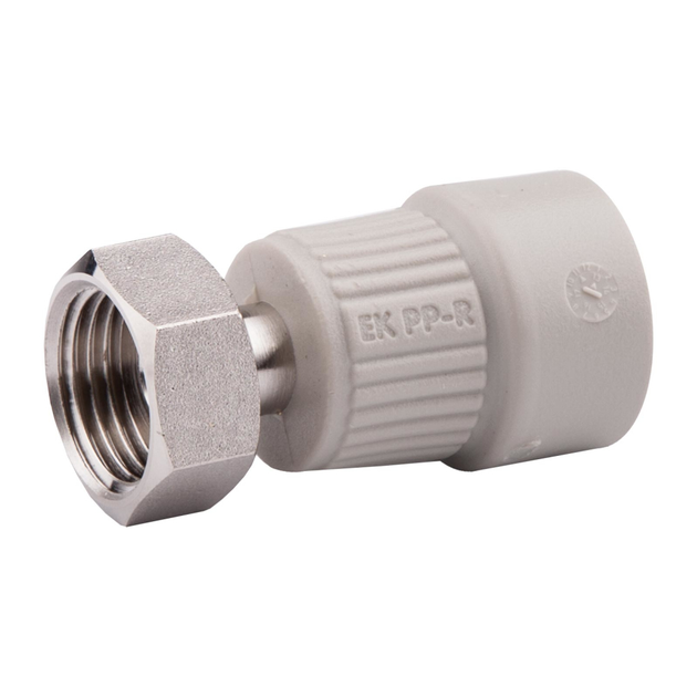 Муфта PPR Ekoplastik с накидной гайкой (мет.) 20х3/4" – фото, отзывы ...