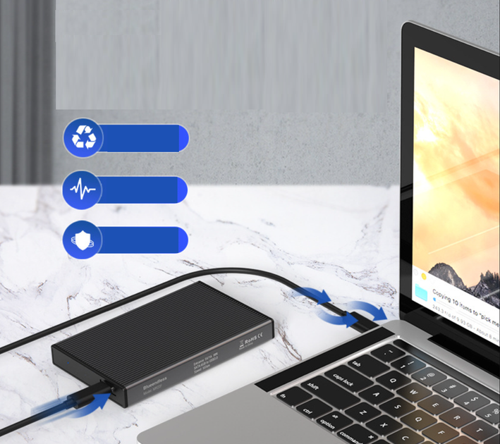 Зовнішня кишеня Blueendless MR23FC USB 3.1 Type C для HDD 2.5" - зображення 4