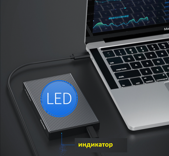 Зовнішня кишеня Blueendless MR23FC USB 3.1 Type C для HDD 2.5" - зображення 10