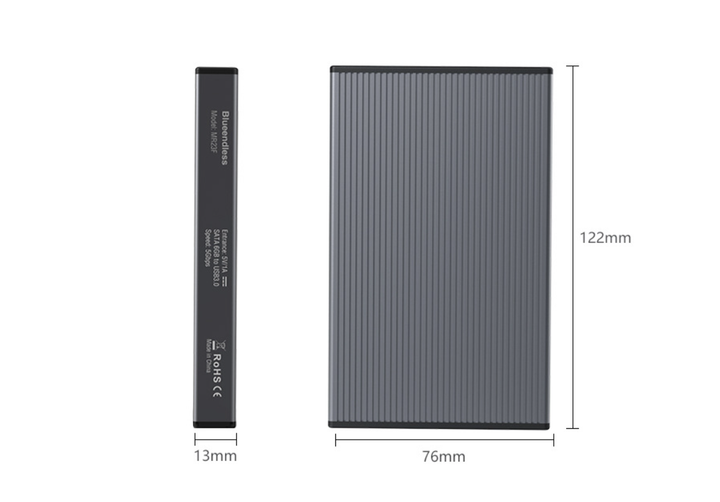 Зовнішня кишеня Blueendless MR23FC USB 3.1 Type C для HDD 2.5" - зображення 12