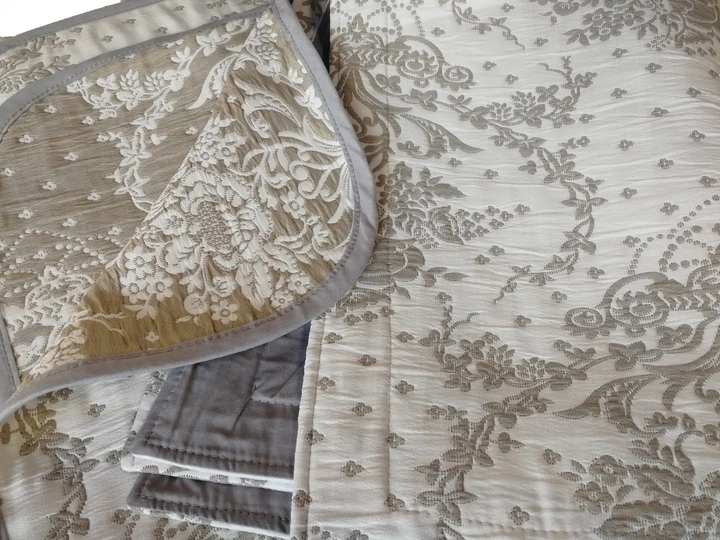 Покривало двохстороннє з наволочкою Wedding Home W1001 сіре 180х240см - зображення 2