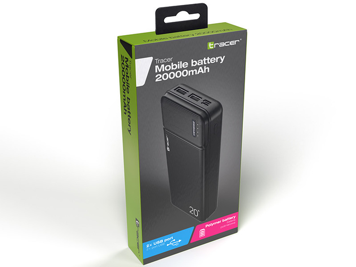 Павербанк Power bank TRACER 20000 MAH 2A BLACK (TRABAT46961) – фото ...