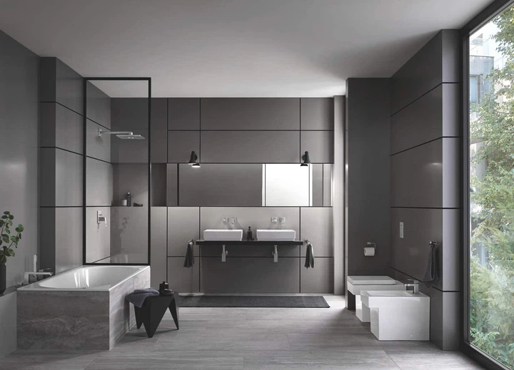 Унитаз напольный безободковый белый без бачка GROHE Cube сиденье микролифт выпуск в стену 3948500H_39488000 - изображение 4