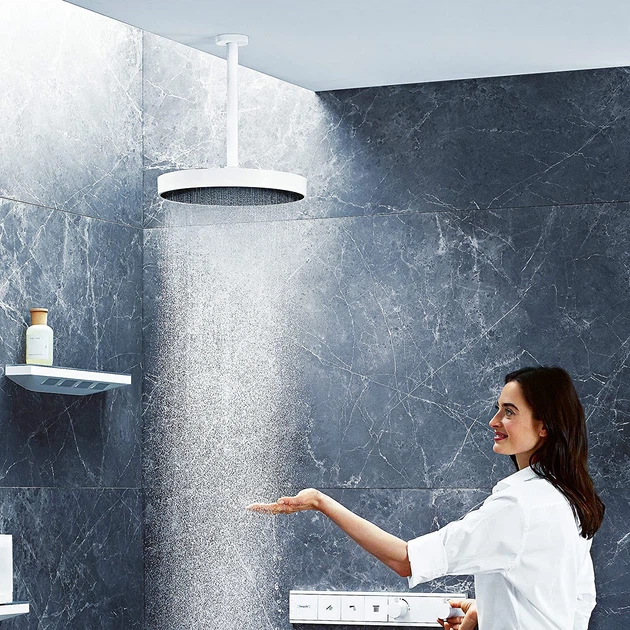 Лейка для верхнего душа HANSGROHE Rainfinity 250мм латунь белая 26228700 - изображение 6