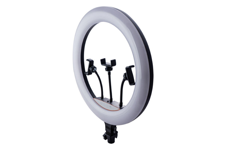 Кільцева LED лампа RGB Ring Fill Light 45 см сенсорне керування + пульт та 3 утримувачі для телефону - зображення 2