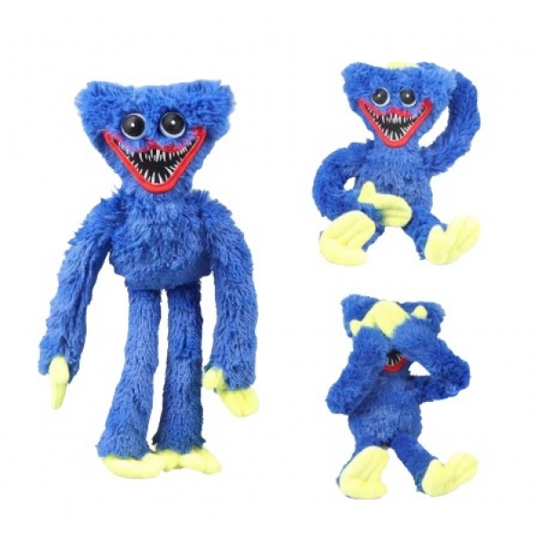 Мягкая Игрушка Хаги Ваги обнимашка (Huggy Wuggy) синий с липучками на руках 40 см - Фото 5 Мягкая Игрушка Хаги Ваги обнимашка (Huggy Wuggy) синий с липучками на руках 40 см - изображение 5
