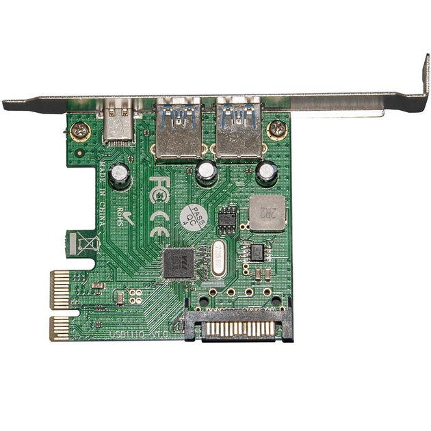 Контроллер Frime NEC720202 (ECF-PCIEtoUSB007.LP) PCI-E-2xUSB3.0+USB3.0 Type-C - изображение 2