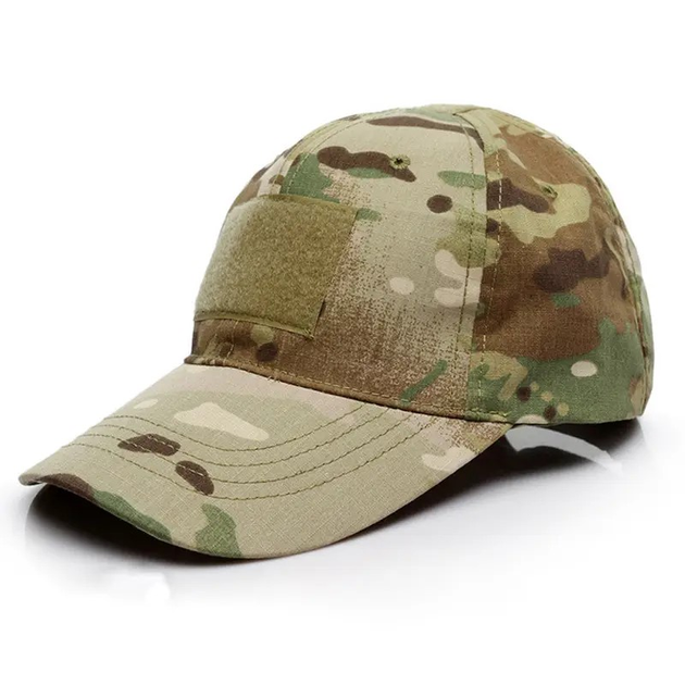 Кепка ВСУ армейская тактическая камуфляж бейсболка масло с липучкой под шеврон шапка 1шт - изображение 1