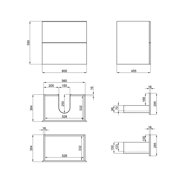 Тумба подвесная Qtap Tern Matt black QT1774TPL602MB SD00047088 - изображение 10