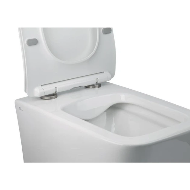 Унітаз підвісний Qtap Crow Rimless безобідковий з сідінням Soft-close QT05335170W - изображение 4