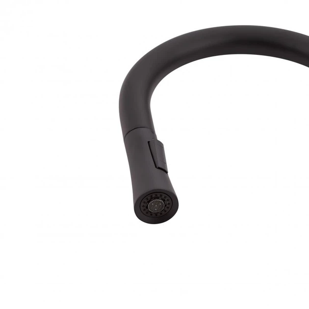 Змішувач для кухні Qtap Evicka з висувним виливом QTEVI9135103UB Black Matt - изображение 6