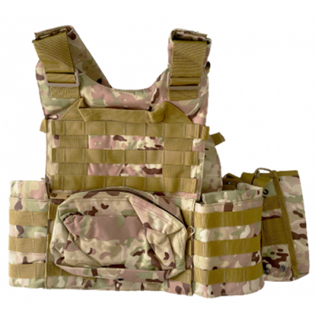 Тактическая Плитоноска Жилет Plate Carrier для Системы Molle Подсумок для Магазина Подсумок для Рации Dumo Pouch - Multicam - зображення 2