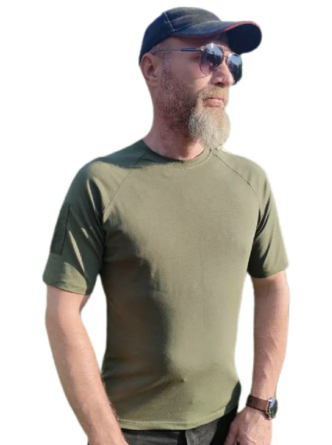 Военная футболка с липучками под шевроны Размер XXL 54 хаки 120163 - изображение 1