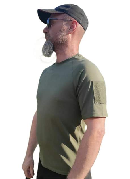 Військова футболка з липучками під шеврони Розмір L 50 хакі 120163 - зображення 2