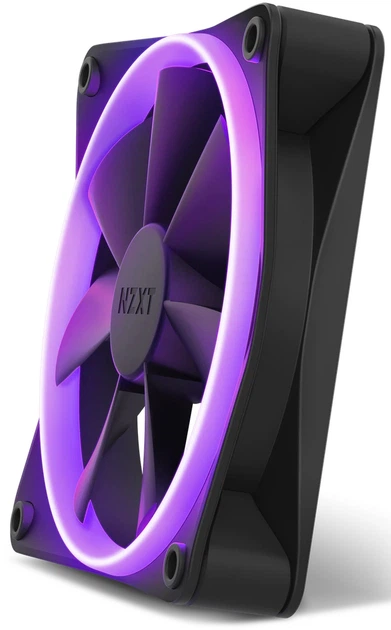 Кулер NZXT RGB Fans - Single F120RGB - 120 мм Black (RF-R12SF-B1) - зображення 3