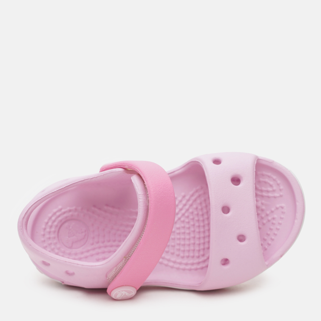 Дитячі сандалії для дівчинки Crocs Crocband Sandal Kids 12856-6GD 32-33 (J1) Ballerina Pink (0191448657311_1914486573110) - зображення 5