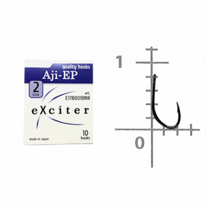 Крючок eXciter model Aji - EP № 2 (10 hooks) - Фото 2 Крючок eXciter model Aji - EP № 2 (10 hooks) - изображение 2