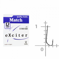 Крючок eXciter model Match № 12 (12 hooks) - Фото 2 Крючок eXciter model Match № 12 (12 hooks) - изображение 2