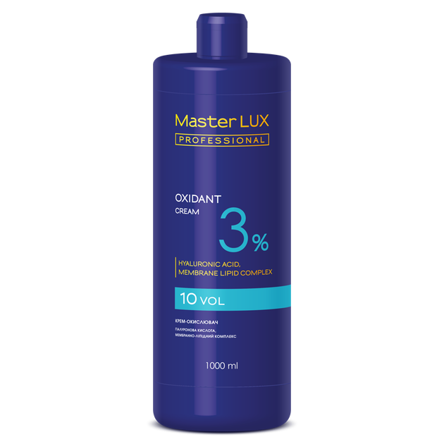 Крем-окислитель Master LUX Professional 3% 10 vol 1000 мл (19223WB) - Фото 1 Крем-окислитель Master LUX Professional 3% 10 vol 1000 мл (19223WB) - изображение 1
