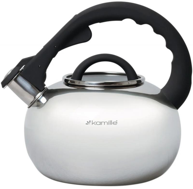 Чайник Kamille Whistling Kettle 2.8л зі свистком і скляною кришкою KM ...