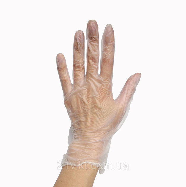 Перчатки Care 365 Виниловые неопудреные размер L 100 шт. Прозрачные - изображение 2