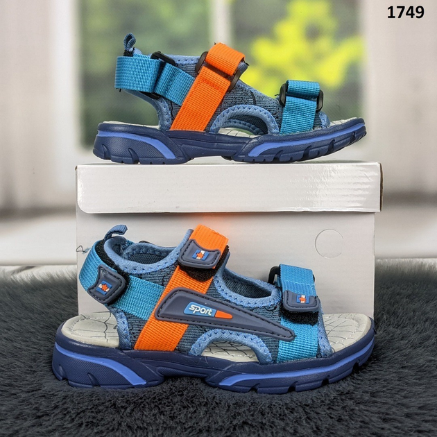 Дитячі сандалі для хлопчика М.Мичи сині на пінковій підошві р 28 (18 см ...