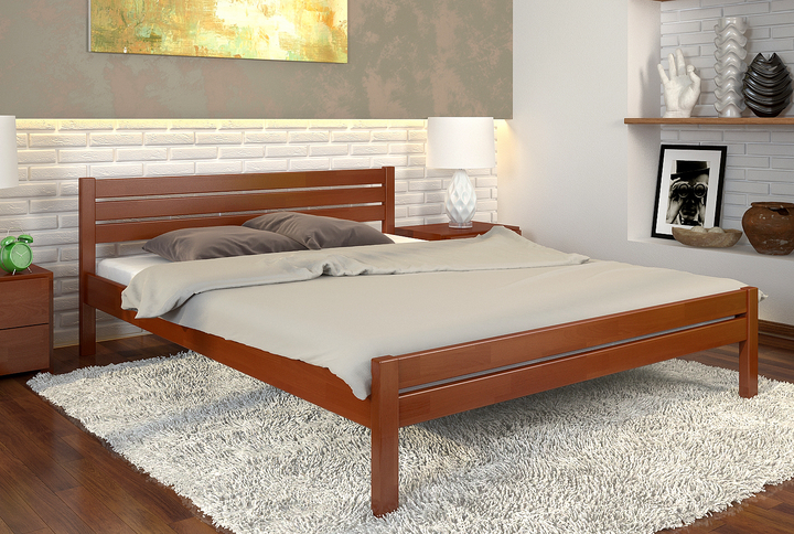 Кровать двуспальная 140x200 Роял Arbor Drev дерево бук Яблоня – фото ...
