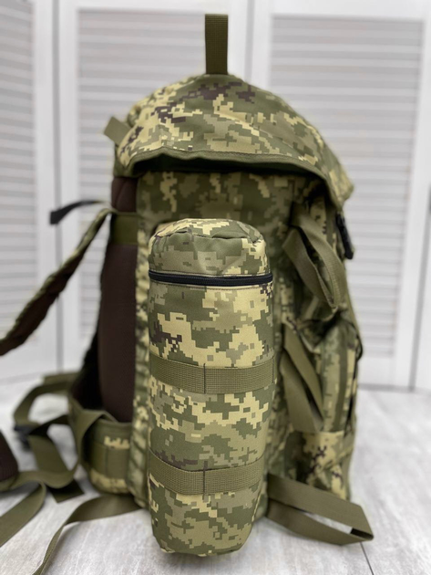 Тактический армейский рюкзак 70 литров standard pixel камуфляж Лес тип "Пиксель" - изображение 2