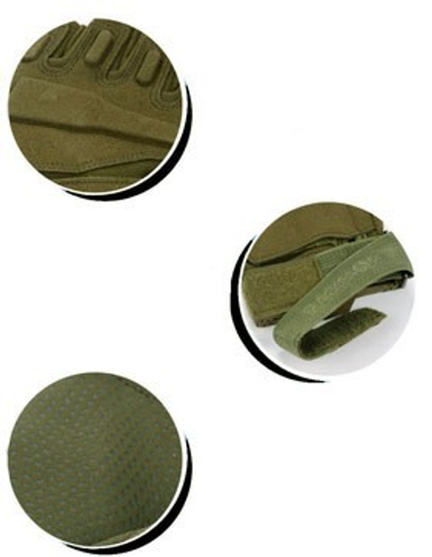 Тактичні Рукавички Повнопалі BLACKHAWK Gloves, оливкового кольору, розмір М, TTM-05 K_2 №1 - зображення 2