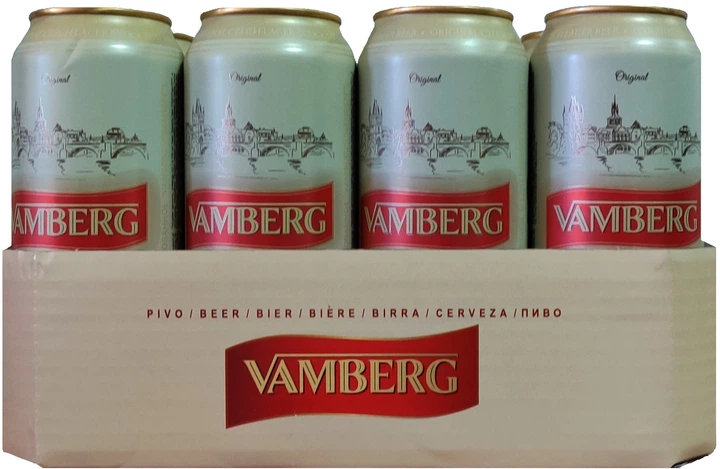 Упаковка пива Vamberg Lager світле фільтроване 5.2% 0.5 л х 12 шт (8594044190930G) - Фото 1 Упаковка пива Vamberg Lager світле фільтроване 5.2% 0.5 л х 12 шт (8594044190930G) - зображення 1